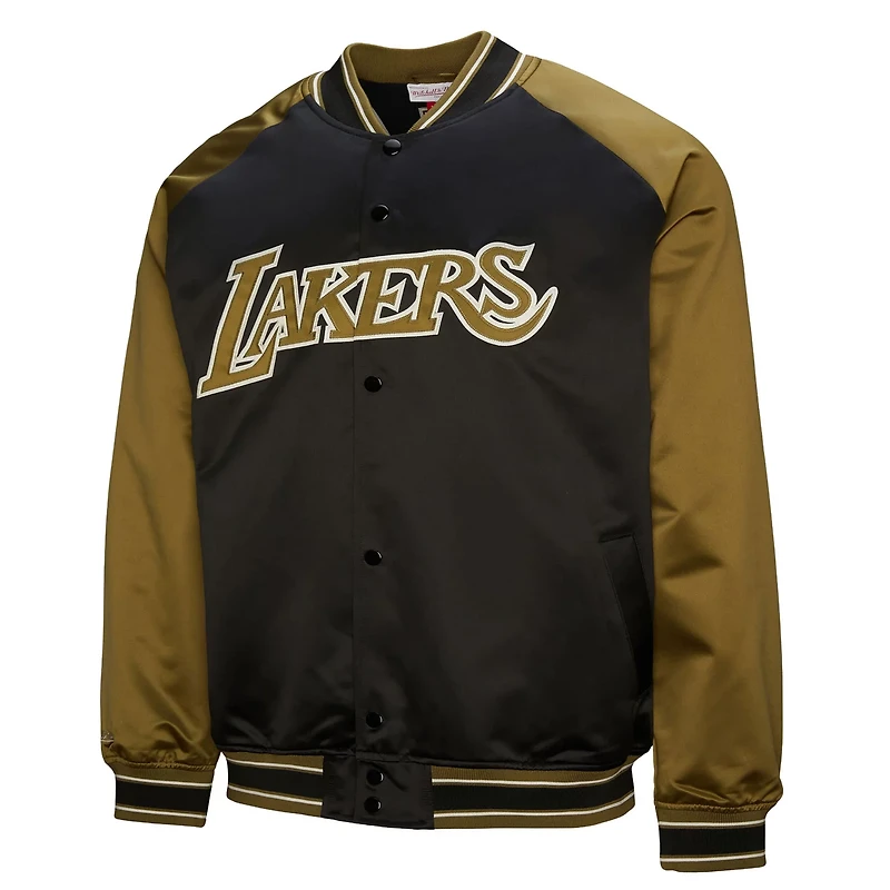 Mitchell Ness Los Angeles Lakers Clutch Satin Raglan Full-Snap Jacket