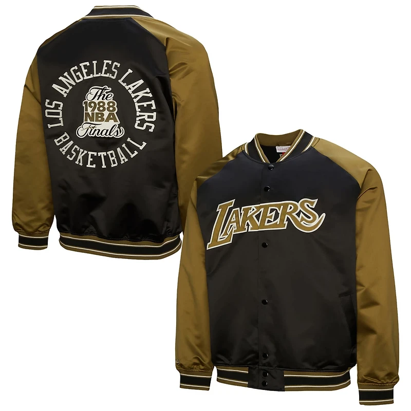 Mitchell Ness Los Angeles Lakers Clutch Satin Raglan Full-Snap Jacket