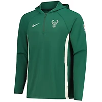 Nike Hunter Milwaukee Bucks Authentic On Court Zone Quarter-Zip Dri-FIT Hoodie Jacket