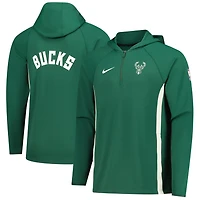 Nike Hunter Milwaukee Bucks Authentic On Court Zone Quarter-Zip Dri-FIT Hoodie Jacket