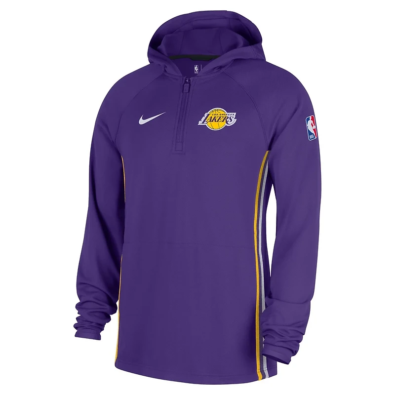 Nike Los Angeles Lakers Authentic On Court Zone Quarter-Zip Dri-FIT Hoodie Jacket
