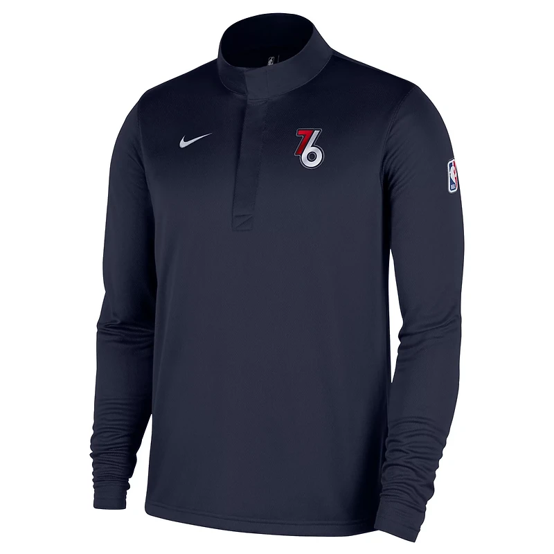 Nike Philadelphia 76ers 2025 26 City Edition Remix Authentic Coaches Dri-FIT Half-Zip Pullover