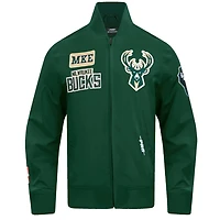 Pro Standard Hunter Milwaukee Bucks Area Code Twill Full-Zip Jacket