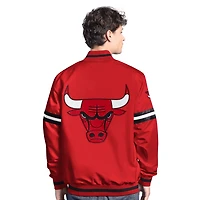 Starter Black Chicago Bulls Scout Full Snap Varsity Jacket