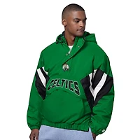Starter Boston Celtics The Line Up Oxford Crinkle Half-Zip Hooded Jacket