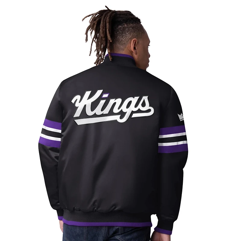 Starter Sacramento Kings Scout Varsity Satin Full-Snap Jacket