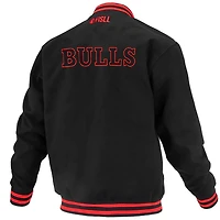 Unisex FISLL Chicago Bulls Logoman Shadow Collection Full-Snap Varsity Jacket