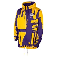 Unisex Nike Los Angeles Lakers Courtside Club Premium Woven Full-Zip Hooded Jacket