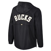 Unisex Stadium Essentials Milwaukee Bucks Compete Quarter-Zip Hoodie Jacket