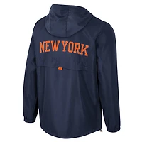 Unisex Stadium Essentials New York Knicks Compete Quarter-Zip Hoodie Jacket