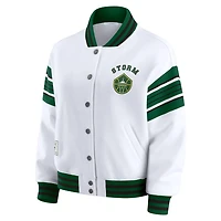 WEAR by Erin Andrews Green Seattle Storm Full-Snap Fleece Sweatshirt Jacket