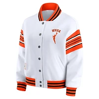 WEAR by Erin Andrews Orange WNBA Full-Snap Fleece Sweatshirt Jacket