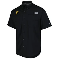 Columbia Pittsburgh Pirates Tamiami Omni-Shade Button-Down Shirt