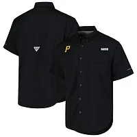 Columbia Pittsburgh Pirates Tamiami Omni-Shade Button-Down Shirt
