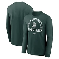 Nike Michigan State Spartans Legacy Arched Logo Long Sleeve T-Shirt