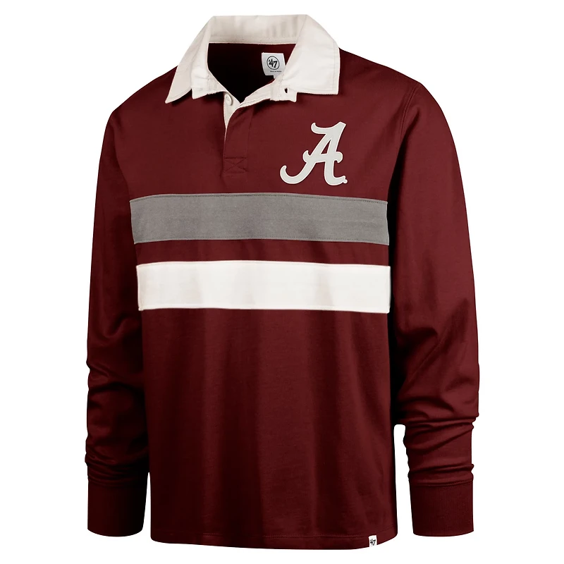 '47 Alabama Tide Clubhouse Knox Thames Long Sleeve Rugby Polo