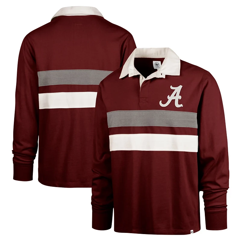 '47 Alabama Tide Clubhouse Knox Thames Long Sleeve Rugby Polo