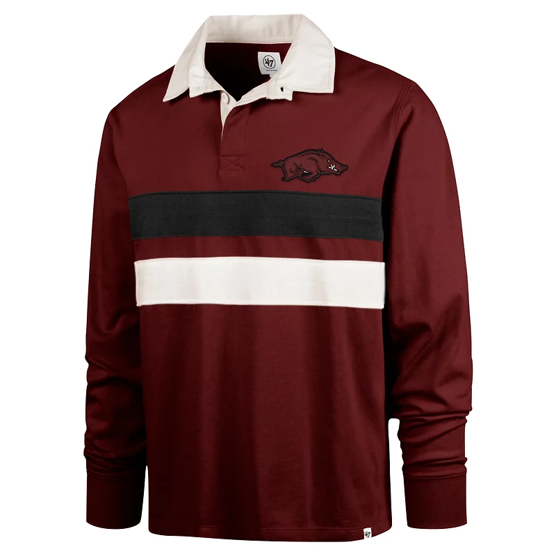 '47 Arkansas Razorbacks Clubhouse Knox Thames Long Sleeve Rugby Polo