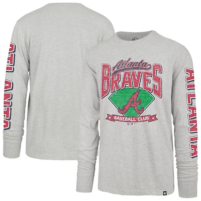 '47 Atlanta Braves Big  Tall Distressed Franklin Long Sleeve T-Shirt