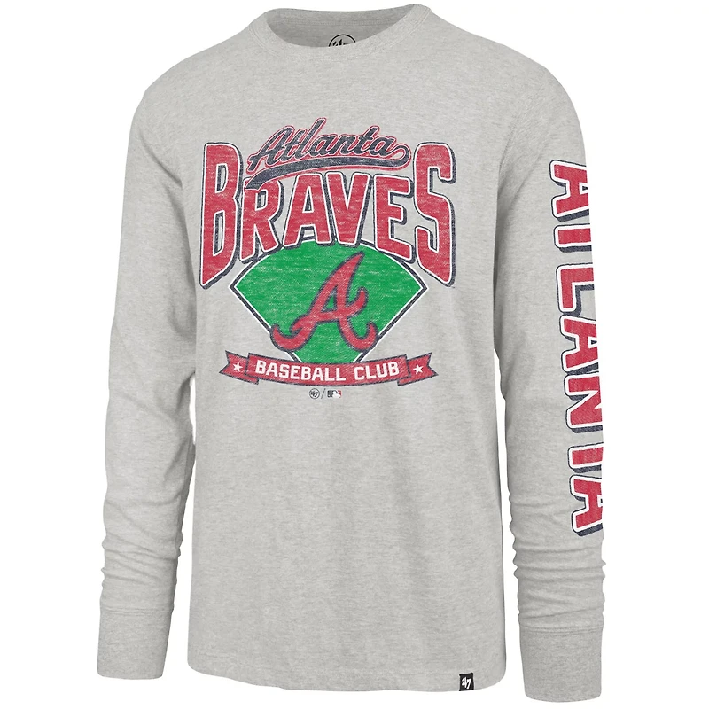 '47 Atlanta Braves Big  Tall Distressed Franklin Long Sleeve T-Shirt