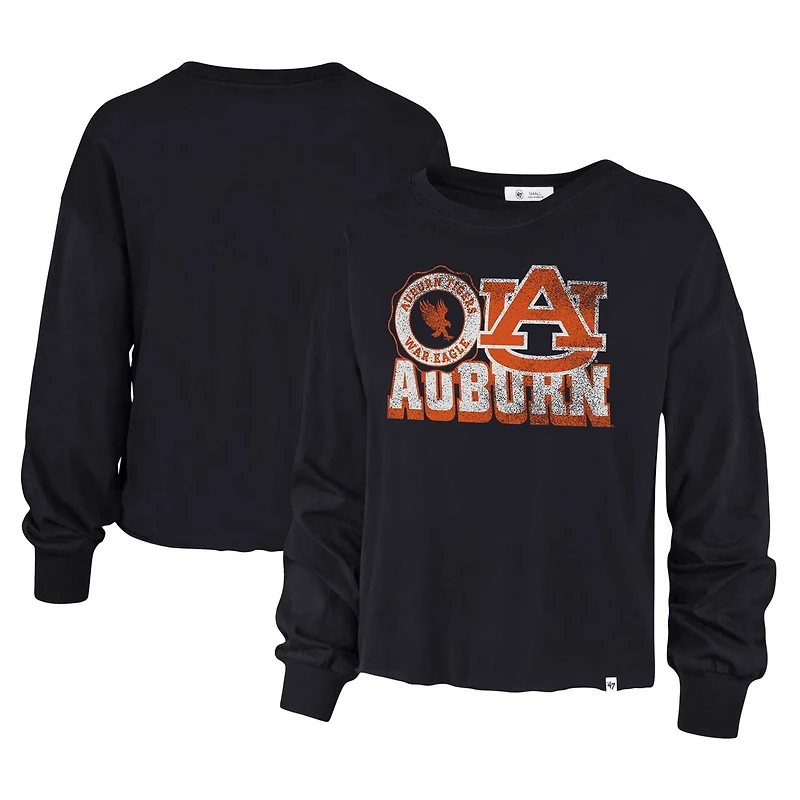'47 Auburn Tigers Bottom Line Parkway Long Sleeve High Waist T-Shirt