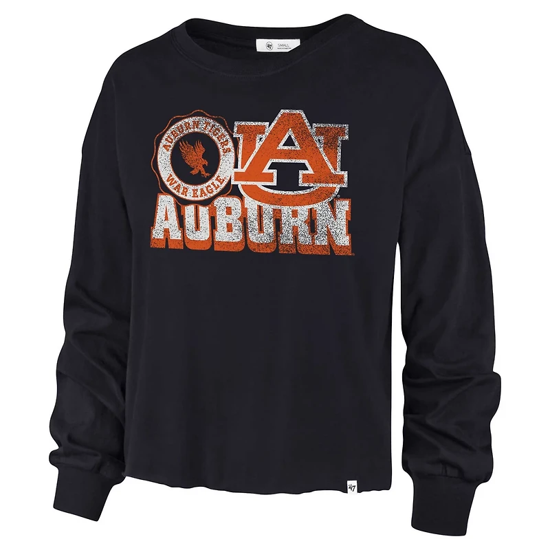 '47 Auburn Tigers Bottom Line Parkway Long Sleeve High Waist T-Shirt