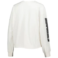 '47 Brooklyn Nets Parkway Brush Back Long Sleeve Cropped T-Shirt