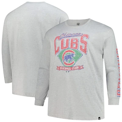 '47 Chicago Cubs Big  Tall Distressed Franklin Long Sleeve T-Shirt
