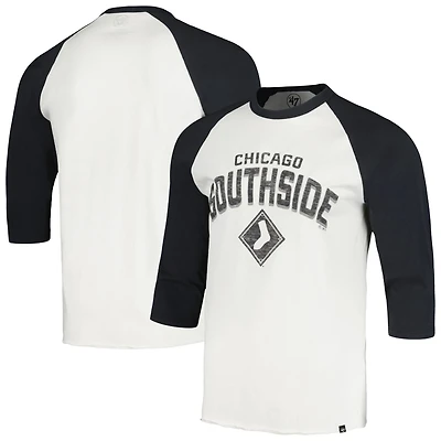 '47 Chicago White Sox City Connect Crescent Franklin Raglan 3/4-Sleeve T-Shirt