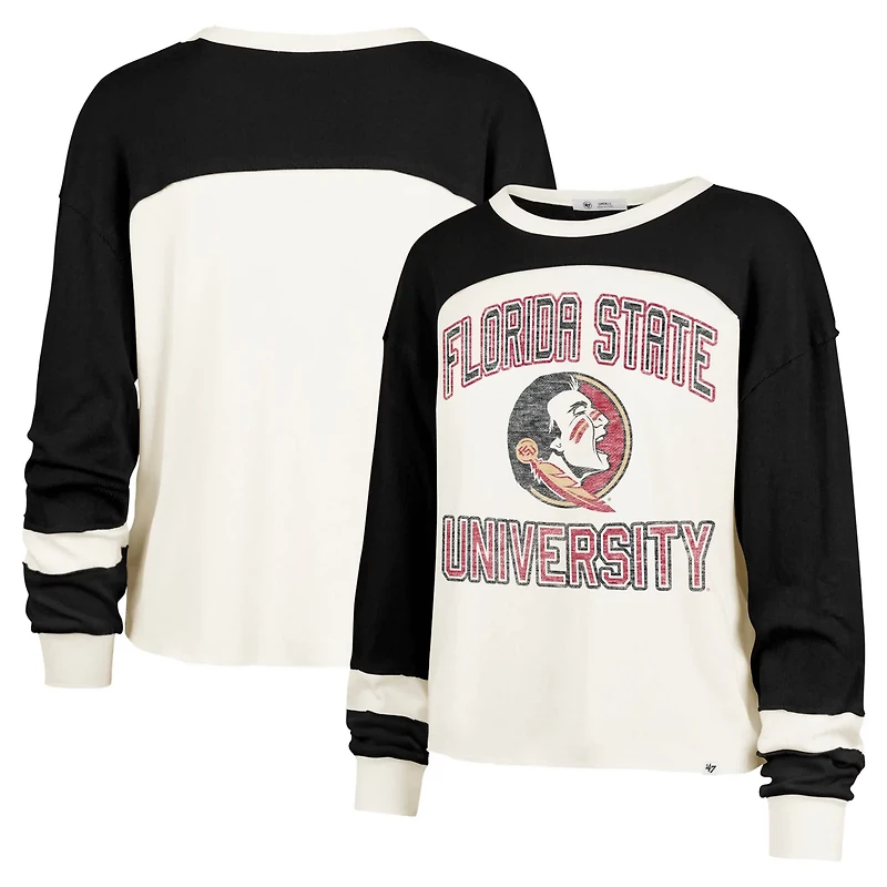 '47 Florida State Seminoles Double Header Curve Raglan Long Sleeve T-Shirt
