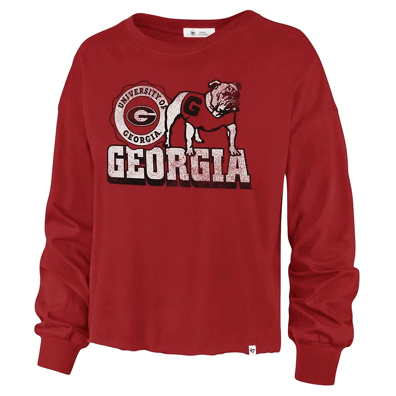'47 Georgia Bulldogs Bottom Line Parkway Long Sleeve High Waist T-Shirt