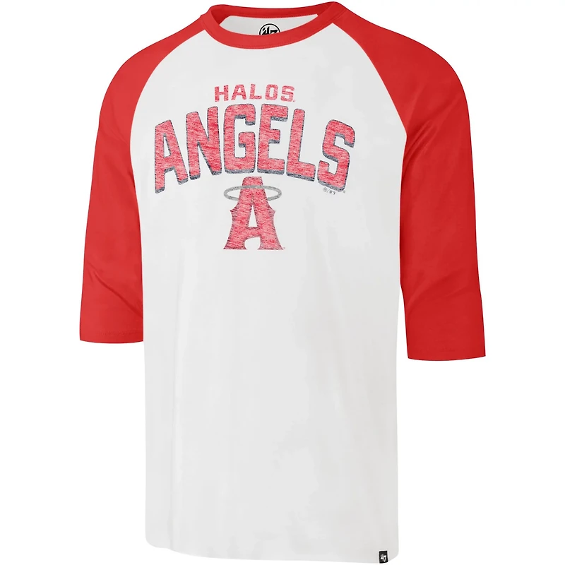 '47 Los Angeles Angels City Connect Crescent Franklin Raglan 3/4-Sleeve T-Shirt