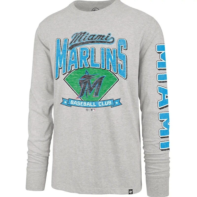'47 Miami Marlins Fair Ball Franklin Long Sleeve T-Shirt