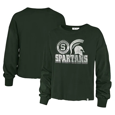 '47 Michigan State Spartans Bottom Line Parkway Long Sleeve High Waist T-Shirt