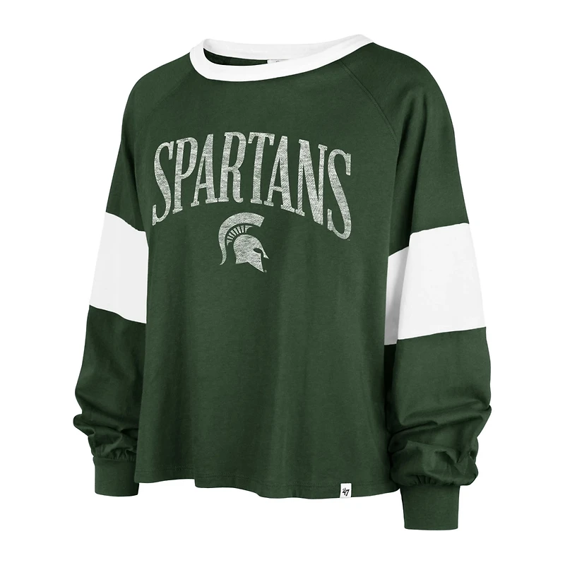 '47 Michigan State Spartans Upside Rhea Raglan Long Sleeve T-Shirt