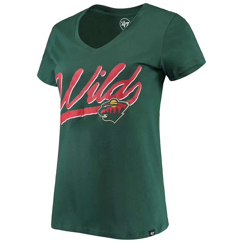 '47 Minnesota Wild Script Sweep Ultra Rival V-Neck T-Shirt