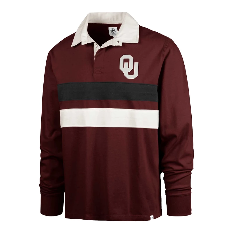 '47 Oklahoma Sooners Clubhouse Knox Thames Long Sleeve Rugby Polo