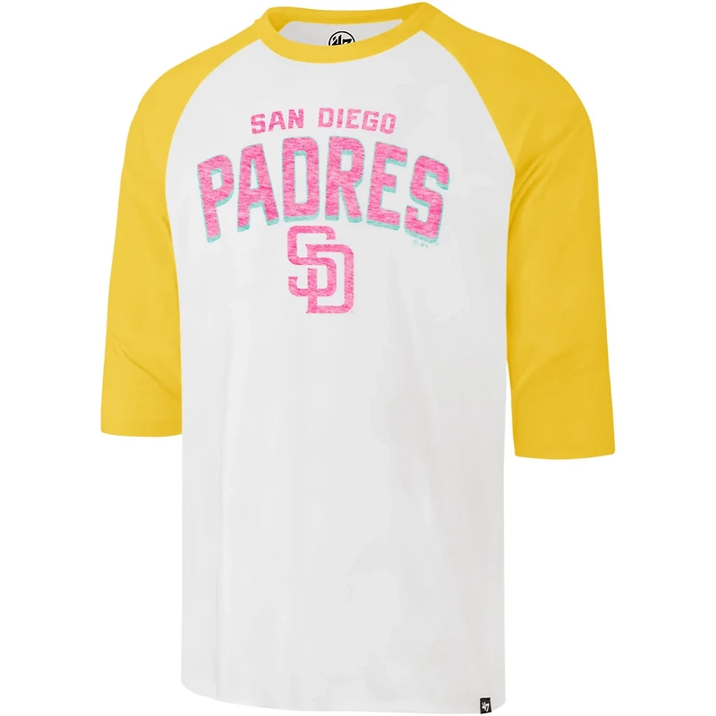 '47 San Diego Padres City Connect Crescent Franklin Raglan 3/4-Sleeve T-Shirt