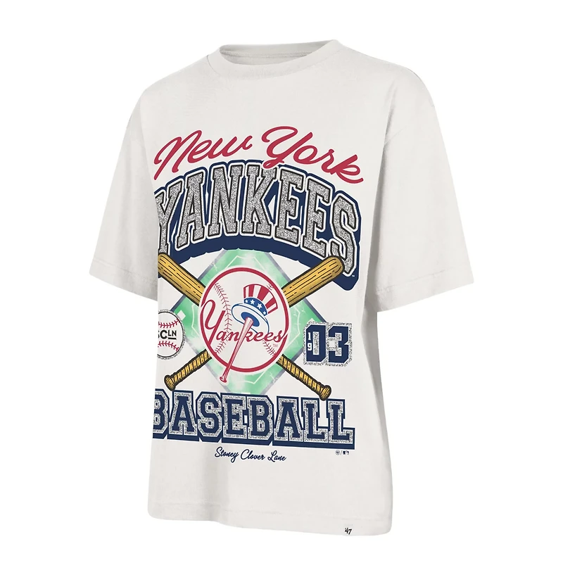 '47 x Stoney Clover Lane New York Yankees Crossover Base Foundation T-Shirt