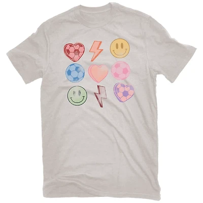 Academy Sports + Outdoors Women's Soccer Hearts Graphic T-shirt