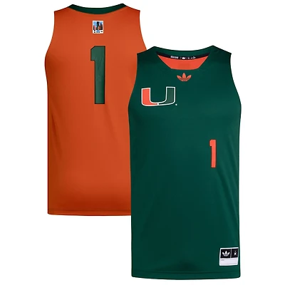 adidas 1 Orange Miami Hurricanes Black History Month Basketball Jersey