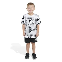 adidas 2-Piece All Over Print Cotton T-shirt and Short Set