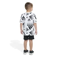 adidas 2-Piece All Over Print Cotton T-shirt and Short Set