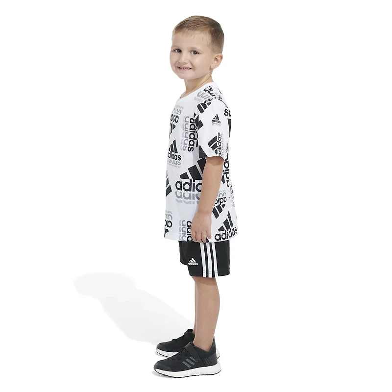 adidas 2-Piece All Over Print Cotton T-shirt and Short Set