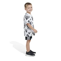adidas 2-Piece All Over Print Cotton T-shirt and Short Set