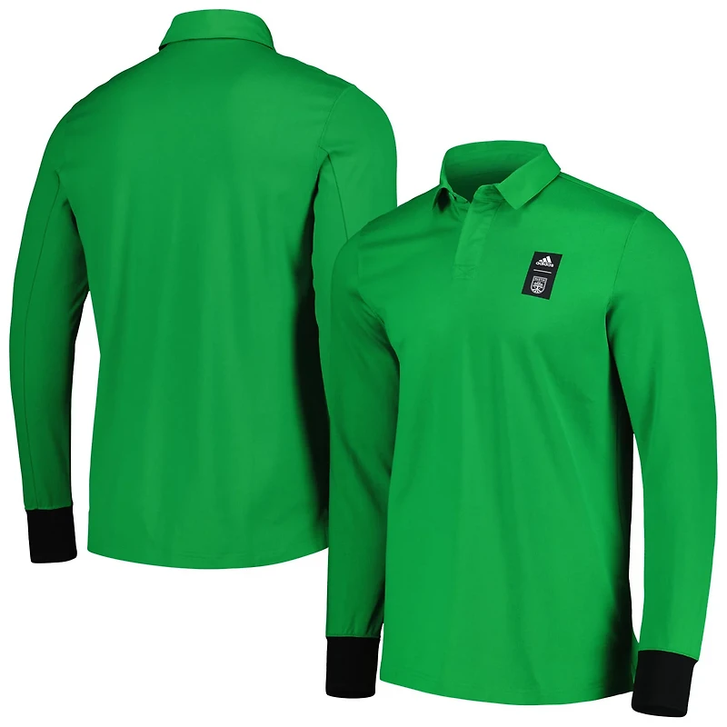 adidas 2023 Player Austin FC Travel Long Sleeve Polo