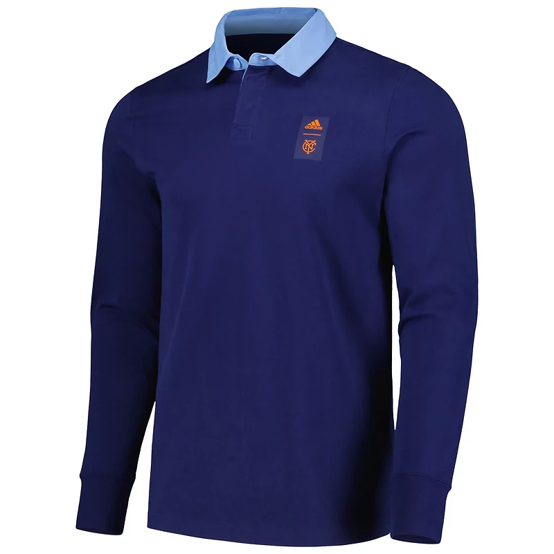 adidas 2023 Player New York City FC Travel Long Sleeve Polo
