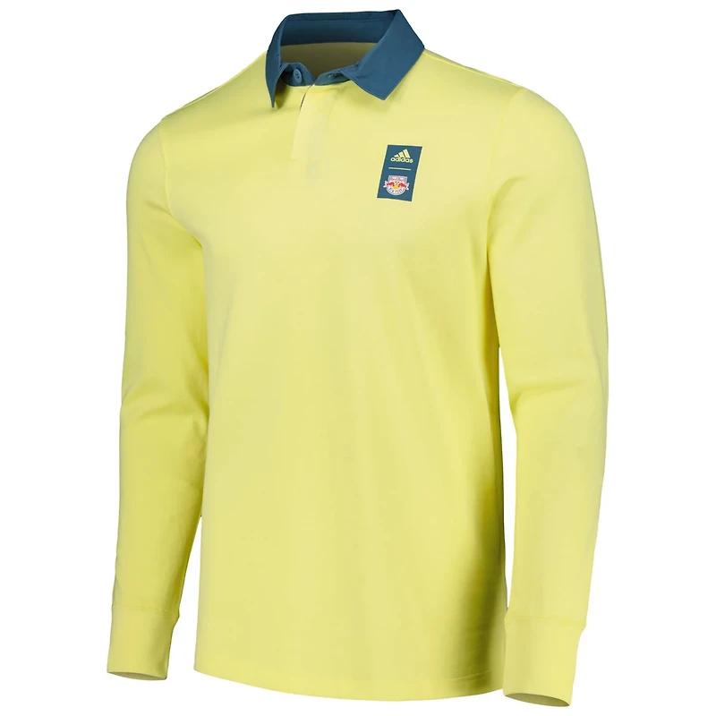 adidas 2023 Player New York Red Bulls Travel Long Sleeve Polo