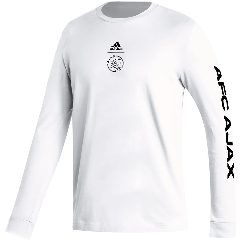 adidas Ajax Team Crest Long Sleeve T-Shirt
