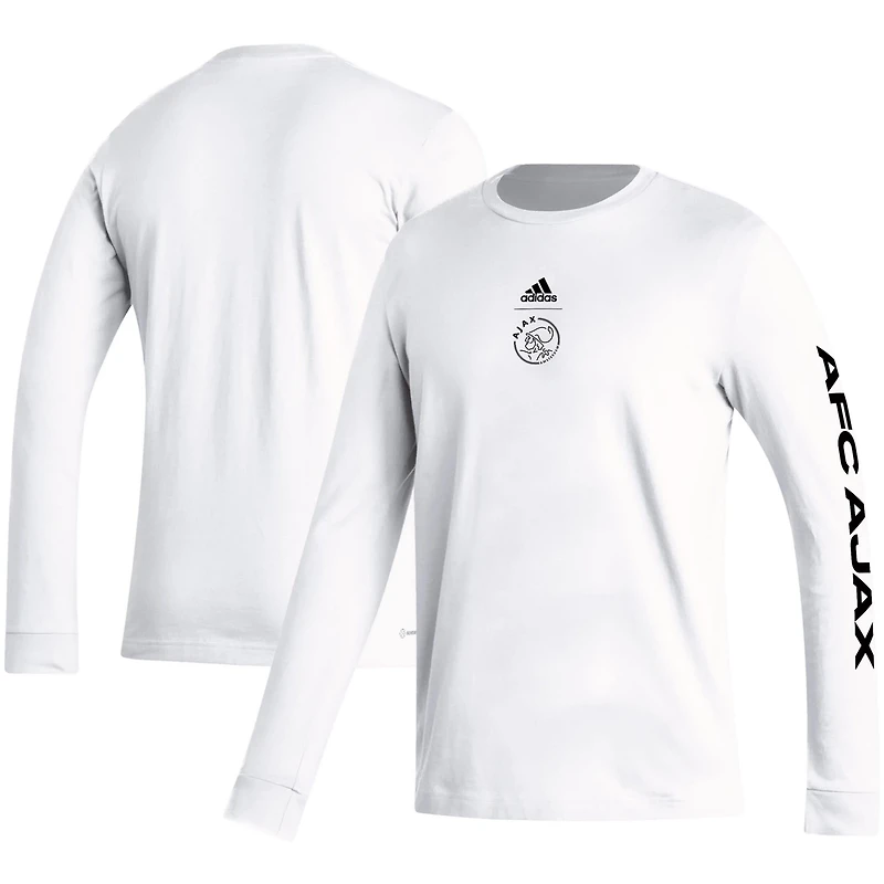 adidas Ajax Team Crest Long Sleeve T-Shirt